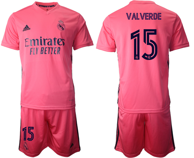 Men 2020-2021 club Real Madrid away #15 pink Soccer Jerseys->real madrid jersey->Soccer Club Jersey